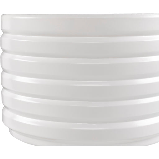 SYA 20X14 WHITE ORCHID POT W/ LEGS