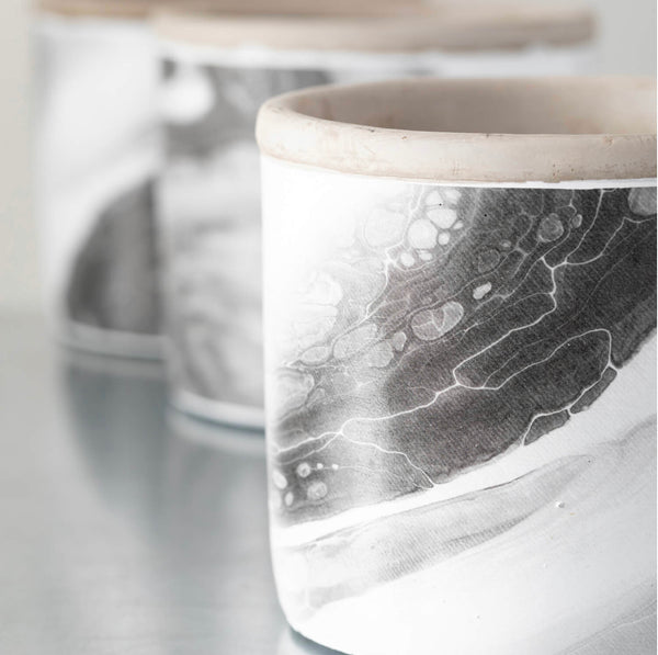 S 5” GREY SWIRL PLANTER