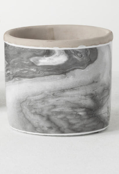 S 5” GREY SWIRL PLANTER