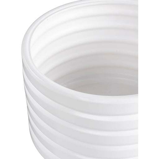 SYA 20X14 WHITE ORCHID POT W/ LEGS