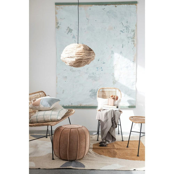 CC  16x18 SAND VELVET POUF