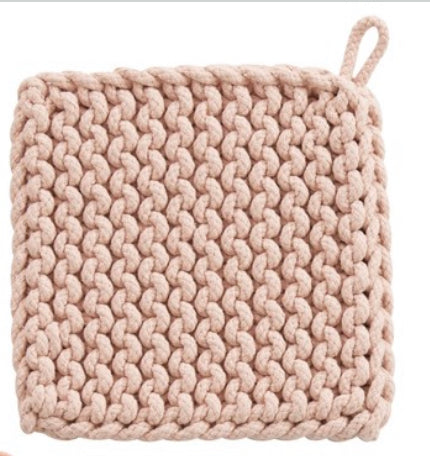 CC 8” “CAMEO PINK” Crocheted Pot Holder