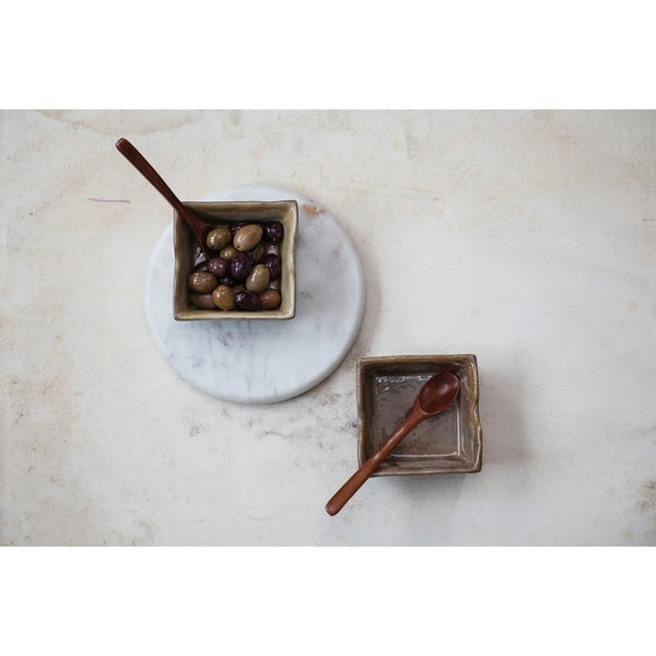 CC 8”  Marble Reversible Cheese/Cutting Board,Beige&White