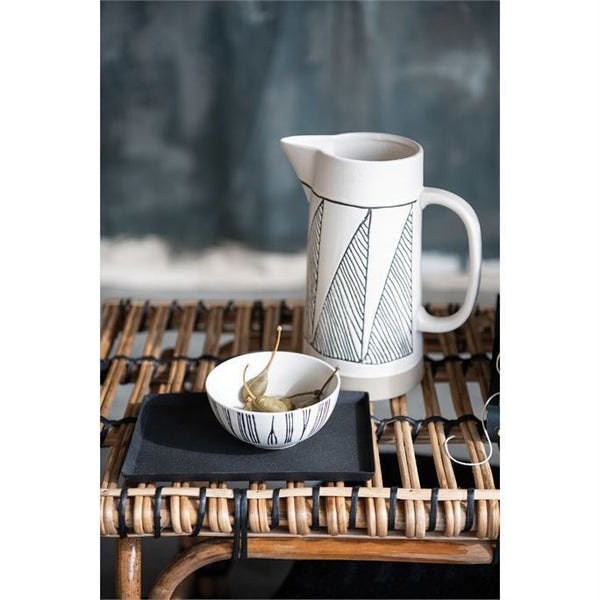 B 8-1/4"L x 5-1/2"W BLACK Decorative Textured Metal Tray, Black