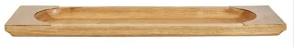 CC 35"L x 9-1/2"W Mango Wood & Hammered Metal Tray, Natural & hammeredNickel Finish