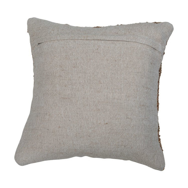 CC 20” Woven Jute&Cotton Pillow w/ DOWN FILL