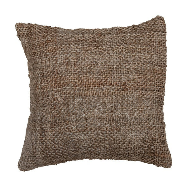 CC 20” Woven Jute&Cotton Pillow w/ POLY FILL