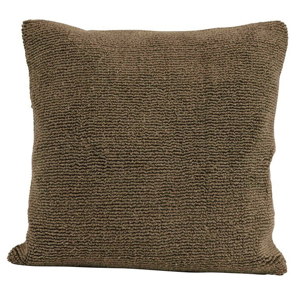 CC 18" Square Cotton Terry Cloth Pillow,Olive Color