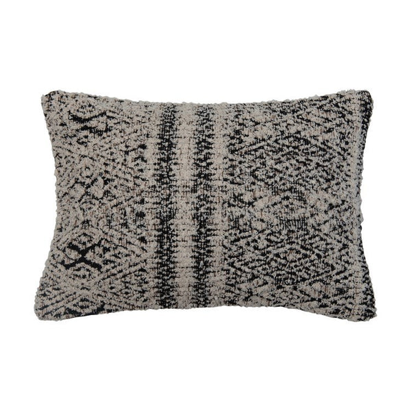 CC 17x12 NATURAL/BLACK  PILLOW