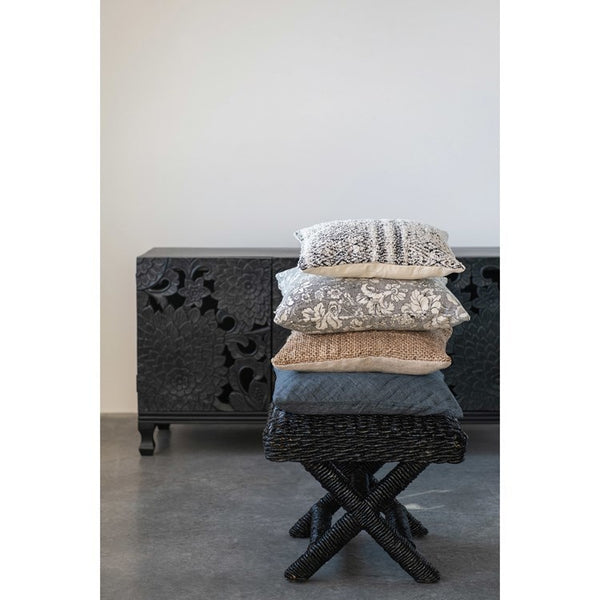 CC 17x12 NATURAL/BLACK  PILLOW