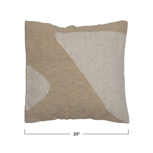 CC 20” BEIGE ABSTRACT WOOL PILLOW