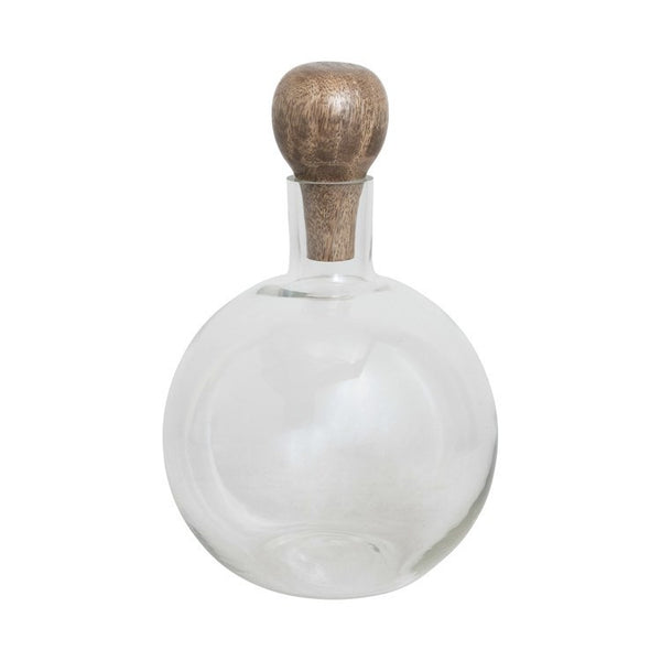 CC 48 oz. Glass Decanter with Mango Wood Stopper