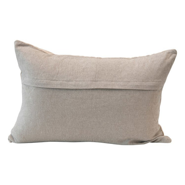 CC 24x16 BEIGE VELVET EMBOSSED PILLOW