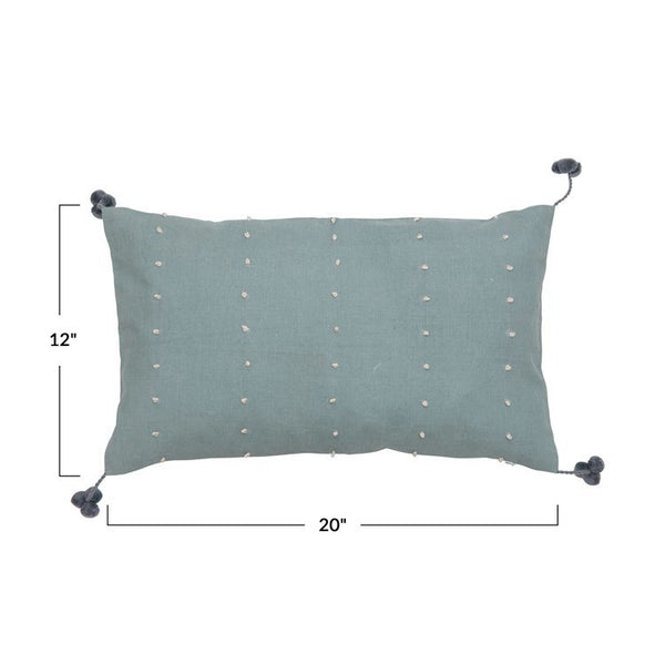 CC Cotton Lumbar Pillow/ Mint Color