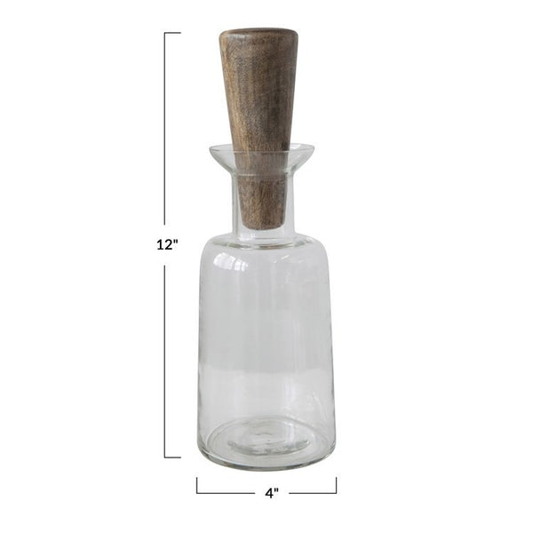 CC 32oz GLASS DECANTER W/ STOPPER