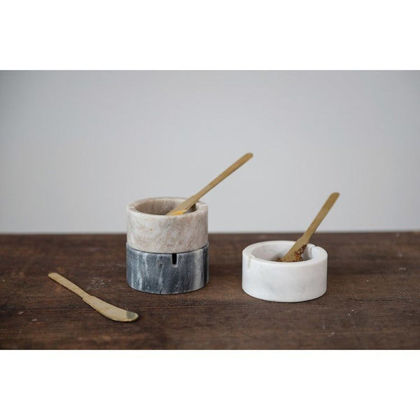 CC 3” BEIGE MARBLE BOWL w/ KNIFE