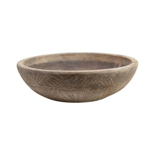 CC Hand-Carved Wood Bowl Wall Decor