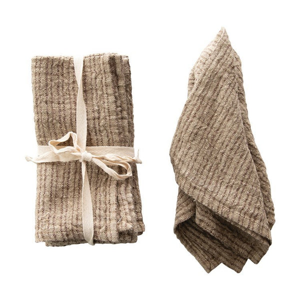 CC SET/4 18"  Linen Napkin/Brown