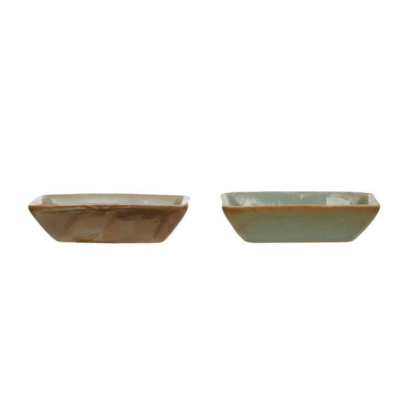 CC 4"L x 3"W Opal Glaze Dish (Each One Will Vary)