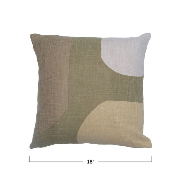 18” GREEN MODERN PILLOW