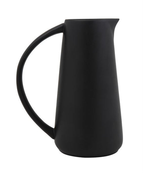 B 48 oz. Stoneware Pitcher, Matte Black