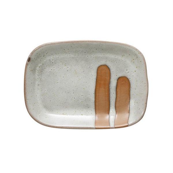 B APPETIZER Plate, w/ orange accent