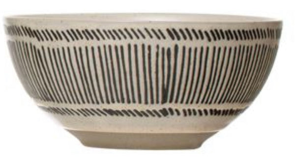 B 4-1/2"STICKS” “Bowl, Black & Cream Color