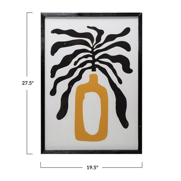 B 19-1/2"W x 27-1/2"H Abstract Flower WALL ART