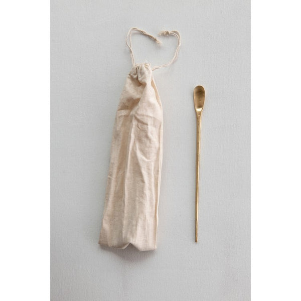 CC BRASS COCKTAIL SPOON