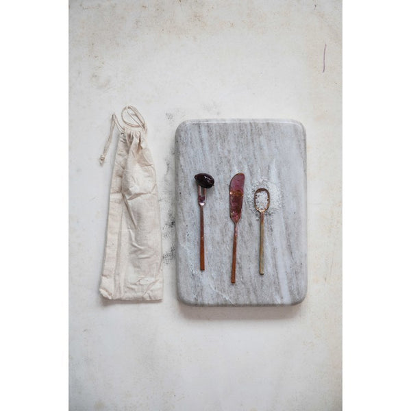 CC SET/3 BURNT COPPER SERVING UTENSILS