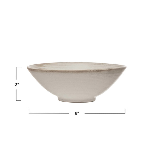 CC 7.75” CREAM GLAZED BOWL
