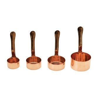 CC SET/4Copper & Brass Measuring Cups,