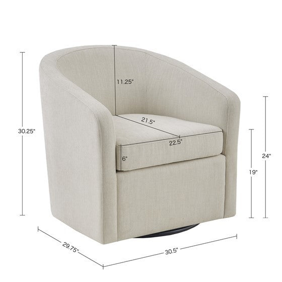 OLX AMBER IVORY SWIVEL CHAIR