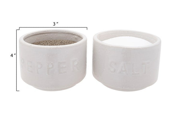CC STACKED SALT & PEPPER POTS