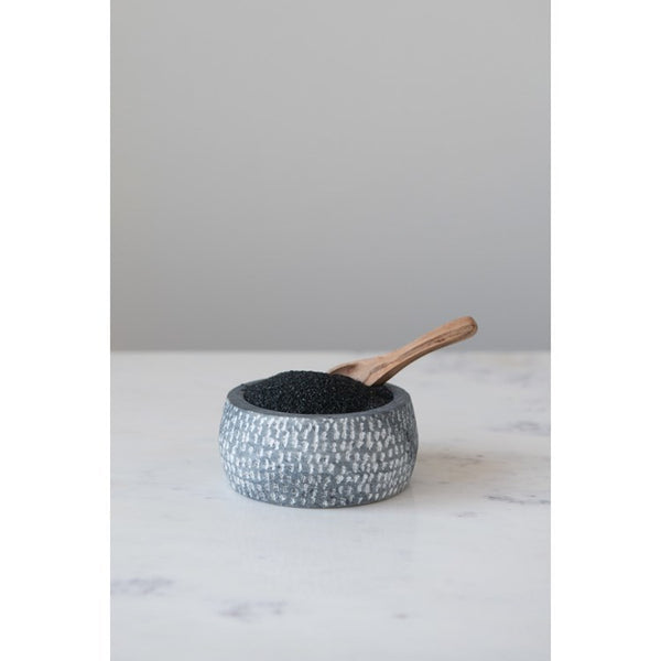 GRANITE SALT CELLAR w/ SPOON