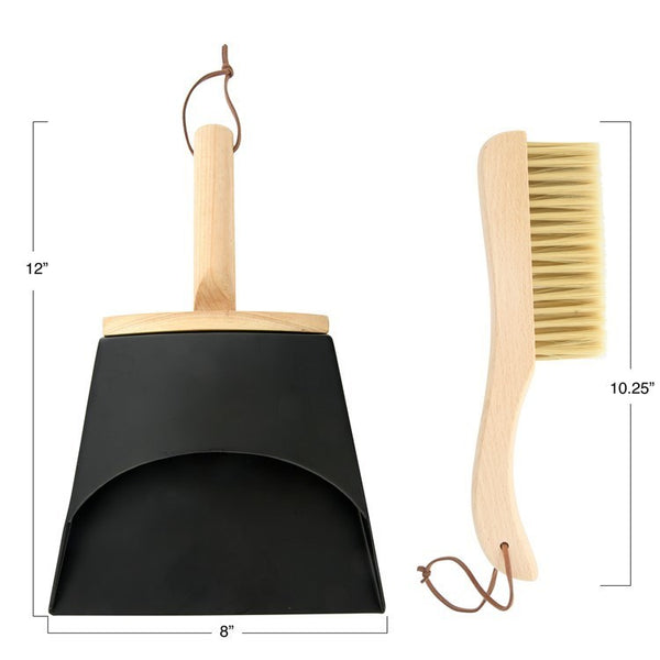 CC SET/2 Wood Brush&Metal Dust Pan