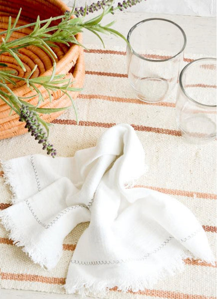 CC SET/4 CREAM COTTON NAPKINS