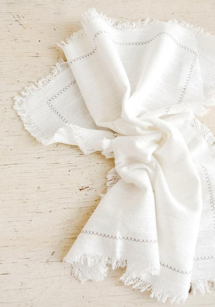 CC SET/4 CREAM COTTON NAPKINS