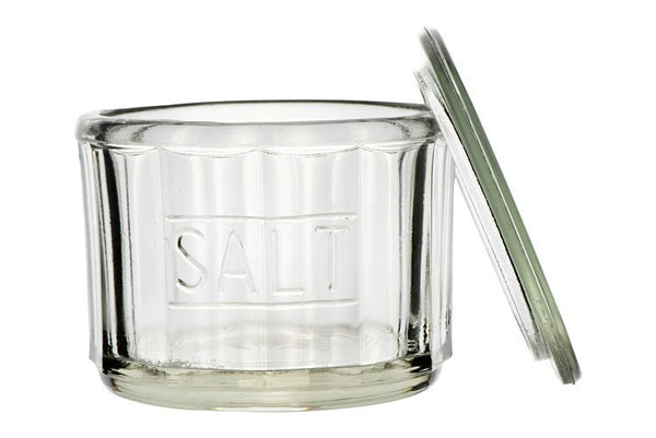 CC  Glass Salt Cellar w/ lid