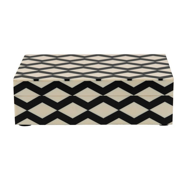 CC BLACK&IVORY ZIG ZAG BOX