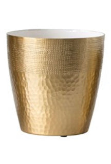 CC M Enameled Brass Planter