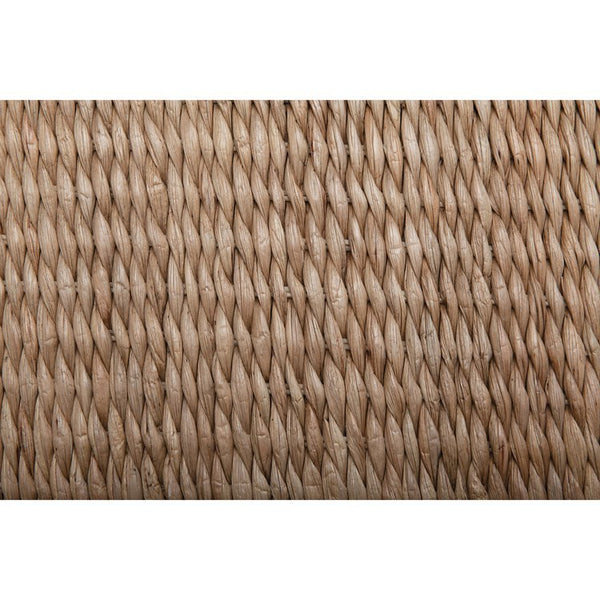 CC Woven Hyacinth&Mahogany Wood Bench