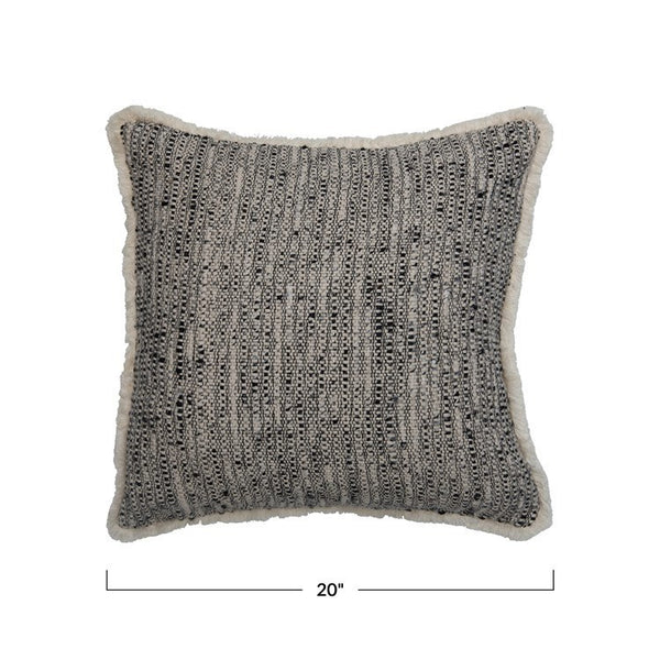 CC TEXTURED BLACK/CREAM PILLOW