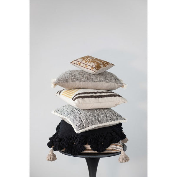 CC TEXTURED BLACK/CREAM PILLOW