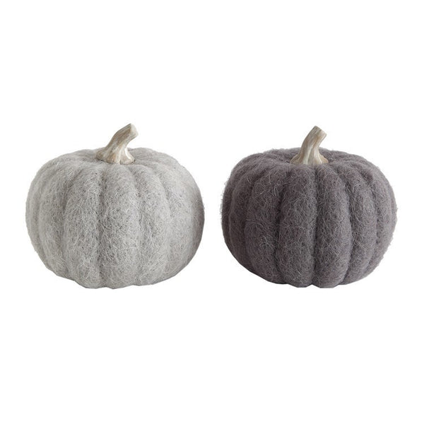 CC GREY FELT PUMPKIN