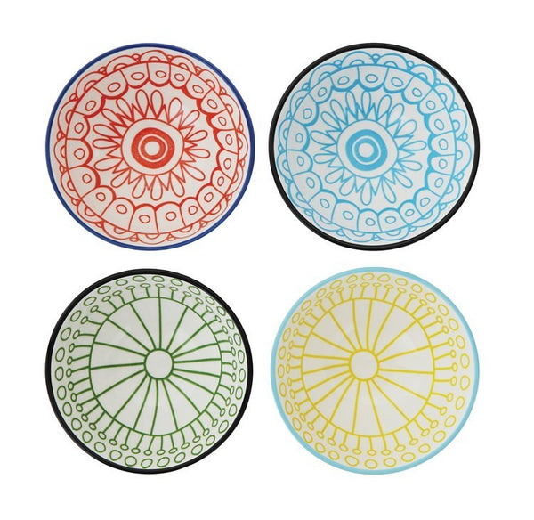 CC yellow hand painted bowl