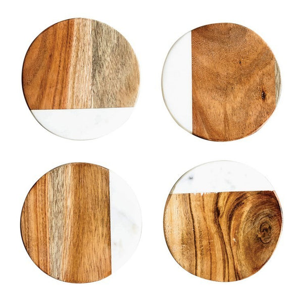CC MARBLE/WOOD COASTERS
