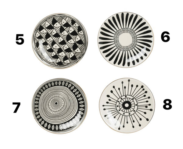 5.5” B/W ABSTRACT PLATE (5)