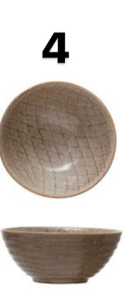 SMALL BEIGE (4) GLAZED BOWL