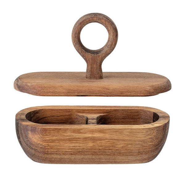 Acacia Wood Container w/ Lid